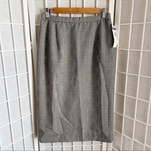 NWT Vintage Pendleton Glen Check Plaid Wool Pencil Skirt Size 8